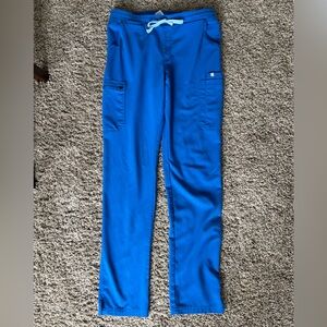 FIGS YOLA SKINNY SCRUB PANTS MEDIUM TALL ROYAL BLUE